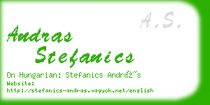 andras stefanics business card